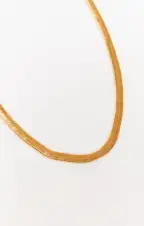 Jonesy Wood Hendrix Snake Chain Necklace ~ Gold Plated(OS)