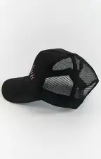 Hot Mess Trucker Hat ~ Black & Hot Pink(OS)