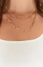 Jonesy Wood Hot Mess Necklace ~ Gold(OS)
