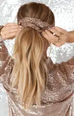 Super Scrunchie ~ Silver Confetti(OS)