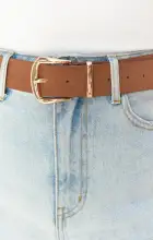 Selina Faux Suede Belt ~ Taupe