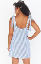 Throw and Go Tie Mini ~ She Sails Stripe(XS)
