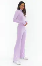 Layer Up Pants ~ Lillac Rib Knit(XS)