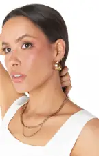 Faithy Jewels Large Lucy Hoop Earrings ~ Gold(OS)