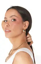 Faithy Jewels Large Lucy Hoop Earrings ~ Gold(OS)