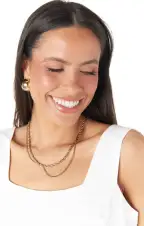 Faithy Jewels Large Lucy Hoop Earrings ~ Gold(OS)