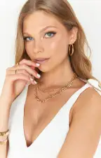 Luv AJ Chiara Tube Hoops ~ Gold(OS)