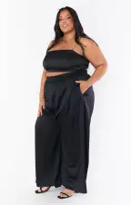 Tucker Top ~ Black Luxe Satin(XS)