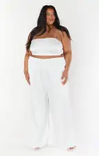 Tucker Top ~ Ivory Luxe Satin(XXS)