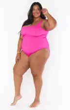 The Scrunch One Piece ~ Hot Pink Scrunch(XS)