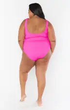 The Scrunch One Piece ~ Hot Pink Scrunch(XS)