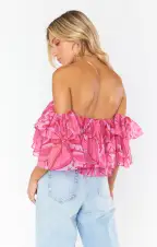 Rossella Ruffle Top ~ Candy Hearts Organza(XS)