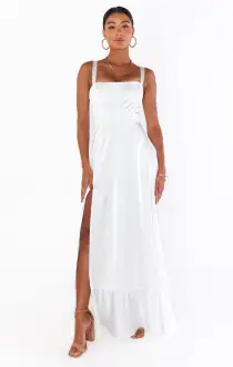 Clarissa Corset Dress ~ Ivory Luxe Satin(XXS)