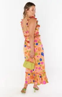Lane Midi Dress ~ Poppin Poppy(XS)