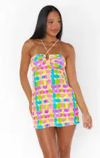 MG Micro Mini Dress ~ Beach Picnic(XS)