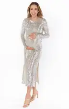 Maddison Dress ~ Platinum Sequins(XS)