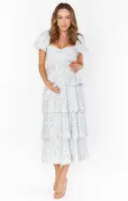 Va Va Midi Dress ~ Charming Rose(XXS)