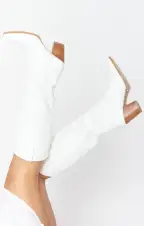 Billini Finley Cowboy Boot ~ White(5)
