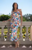 Pauline Peplum Dress ~ Blissful Garden Gala(XS)