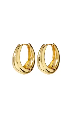 LUV AJ Marbella Hoop Earrings ~ 14K Gold Plated(OS)