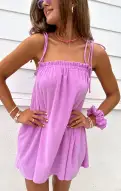 Angel Mini Dress ~ Purple Pink Terry(XS)
