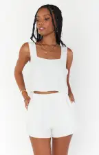 Hendrix Shorts ~ White Linen(XS)