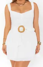 Cosmo Mini Dress ~ White Doublecloth(XS)