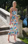 Pauline Peplum Dress ~ Blissful Garden Gala(XS)