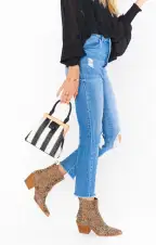 Saskia Stripe Bag ~ Black/Natural(OS)