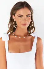 ALV Jewels Lauren Pearl Necklace ~ Pearl/Gold(OS)