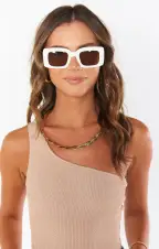 Banbé Eyewear The Kendall Sunglasses ~ Ivory & Blonde Tort(OS)