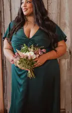 Rome Twist Gown ~ Deep Emerald Luxe Satin