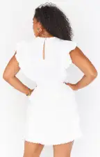 Sweet Ruffle Mini Dress ~ White(XS)