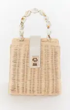 Jordie Straw Bag ~ Natural(OS)
