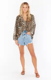 Alicia Tunic ~ Tiramisu Cheetah(XS)