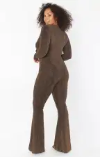 Martina Wrap Jumpsuit ~ Squiggle Sparkle Knit(XS)