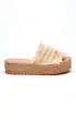 Matisse Seashell Platform Slides ~ Natural(6)