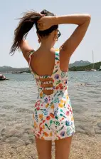 Steph Mini Dress ~ Italian Picnic Linen