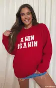 Varsity Sweater ~ Win Graphic Knit(XS)