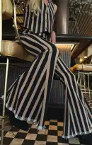 Berkeley Bells ~ Sepia Stripe Denim(XS)