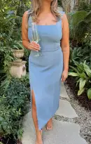 Eden Midi Dress ~ French Blue Stretch(XS)