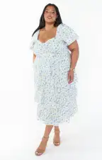 Va Va Midi Dress ~ Charming Rose(XXS)