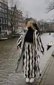 Out and About Cardi ~ Squiggle Stripe Knit(XS)