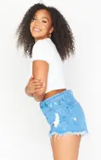 Houston High Waisted Shorts ~ Tide(24)