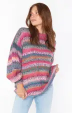 Timothy Tunic Sweater ~ Ombre Space Dye Knit(XS)