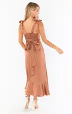 Claire Midi Dress ~ Copper Luxe Satin(XXS)