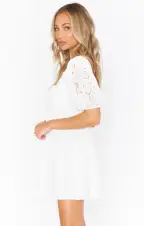 Smitten Babydoll Dress ~ Duchess Lace White(XS)