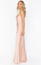Tuscany Maxi Slip Dress ~ Rose Gold Luxe Satin(XXS)