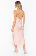 Verona Cowl Dress ~ Rose Gold Luxe Satin(XXS)