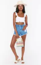 Seaside Ruffle Top ~ White(XS)